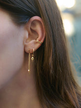 Load image into Gallery viewer, Arrow Spike Huggie Hoop Earrings, Gold
