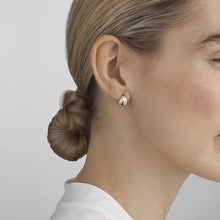 Load image into Gallery viewer, Curve Earrings Small, Silver &amp; 18ct Yellow Gold
