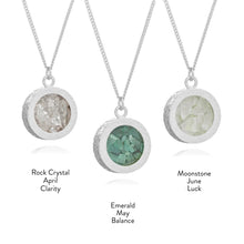 Load image into Gallery viewer, Classic Birthstone Amulet Necklace, Silver
