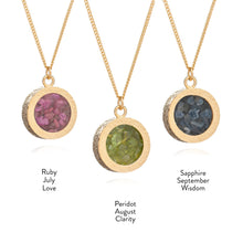 Load image into Gallery viewer, Classic Birthstone Amulet Necklace, Gold
