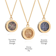 Load image into Gallery viewer, Classic Birthstone Amulet Necklace, Gold
