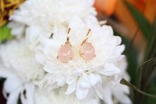 Load image into Gallery viewer, 18ct Red Gold, Rose Quartz Earrings
