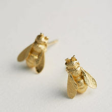 Load image into Gallery viewer, Large Honey Bee Studs, Gold
