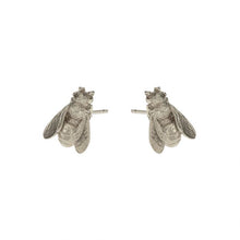 Load image into Gallery viewer, Large Honey Bee Studs, Silver
