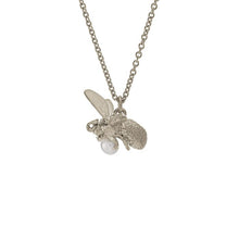 Load image into Gallery viewer, Flying Bee Pearl Necklace, Silver
