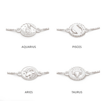 Load image into Gallery viewer, Zodiac Mini Art Coin Bracelet,  Silver
