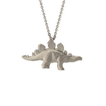 Load image into Gallery viewer, Stegosaurus Necklace, Silver
