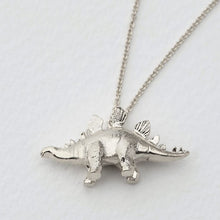 Load image into Gallery viewer, Stegosaurus Necklace, Silver
