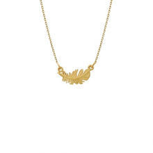 Load image into Gallery viewer, In-Line Plume Necklace, 18ct Gold
