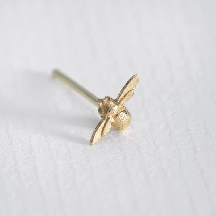 Itsy Bitsy Bee Studs, 18ct Gold