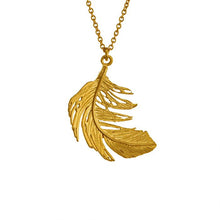 Load image into Gallery viewer, Big Feather Necklace, Gold
