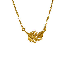 Load image into Gallery viewer, Little Feather In-line Necklace, Gold
