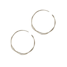 Load image into Gallery viewer, Fine Twist Hoop Earrings, Silver
